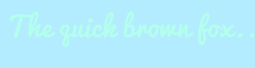 Image with Font Color B3FFED and Background Color B3ECFF